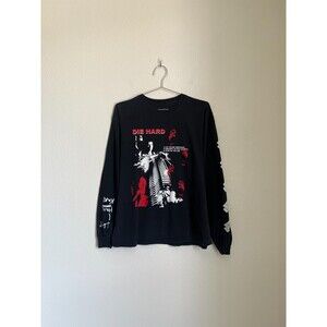 VTG Vintage 90's Die Hard Long Sleeve Graphic Tee in Black Size MEDIUM *FLAW*
